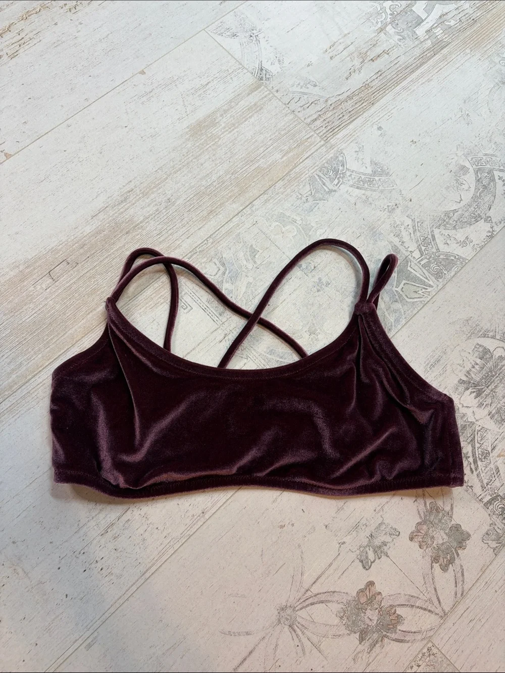 Pink Victorias Secret Purple Velvet Bikini Top Size Large